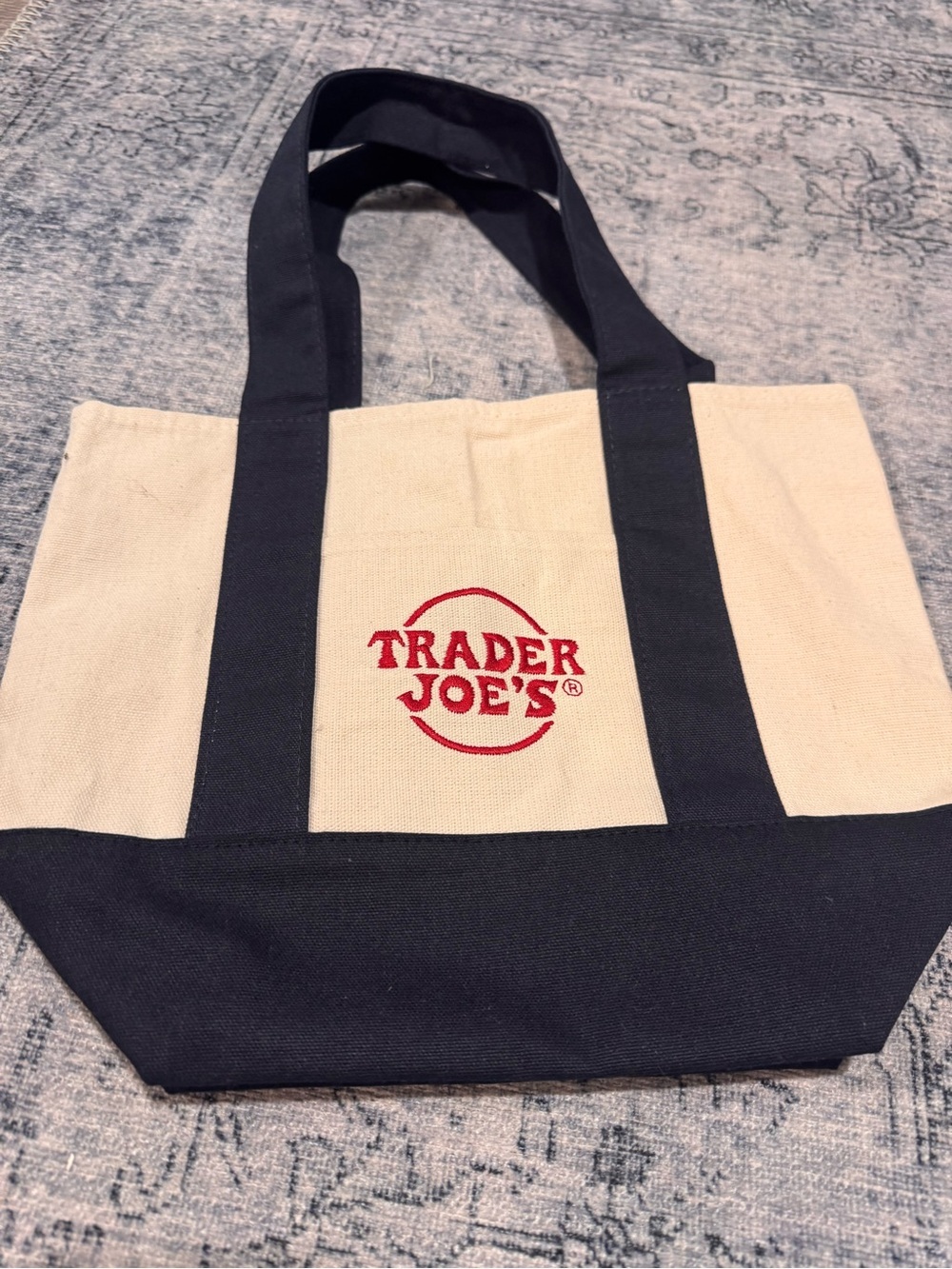 Trader Joe's Canvas Tote Bag in Natural and Black
